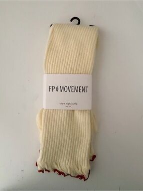 Free People Knee-High Ruffle Socks